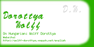 dorottya wolff business card